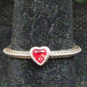 Like-New Pandora Red Heart Ring